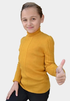 Водолазка для дiвчинки ART KNIT Pretty гiрчiчний, 122см 013133