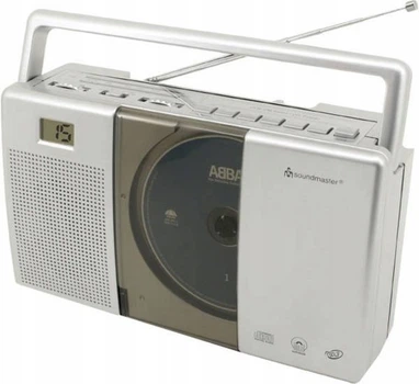 Портативное радио с функцией проигрывателя компакт-дисков и аудиокниг Soundmaster RCD1185 серебристый - Уценка