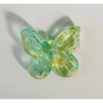 Пластикова намистина Ніжно-салатовий метелик Only, 1,2х1 см, (Н-34)