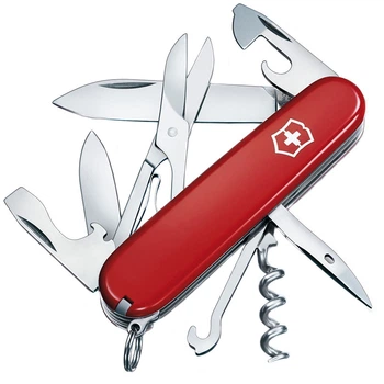Ніж складаний, мультитул Victorinox Climber (91мм, 14 функцій), червоний, блістер 1.3703.B1