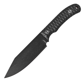 Ніж фіксований Blade Brothers Knives Хірдман (довжина: 242мм, лезо: 134мм, чорне), чорний