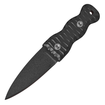 Ніж фіксований Blade Brothers Knives Скін Ду (довжина: 180мм, лезо: 85мм, чорне), чорний