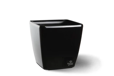 Вазон Plastkon Quadrato Flower Lover 34x34x32см антрацит без автополива