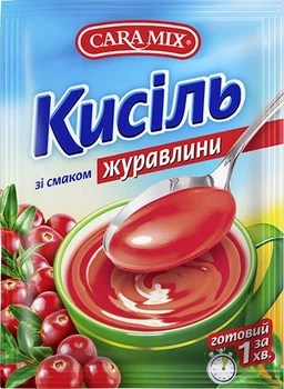 Кисіль зі смаком Журавлини, 90г ТМ Caramix