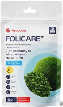Удобрение для самшита и вечнозеленых кустарников Весна-Лето Yara FOLICARE 180 г