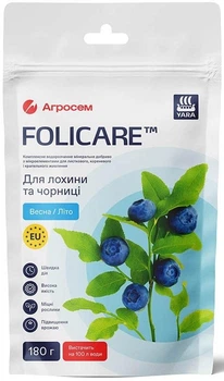 Удобрение для голубики и черники Весна-Лето Yara FOLICARE 180 г