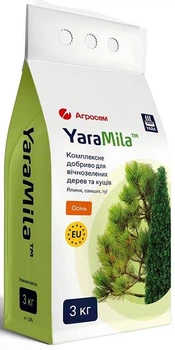 Удобрение для вечнозеленых деревьев и кустов Осень YaraMila 3 кг