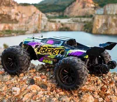 Внедорожная машинка на радиоуправлении Beast SG116 PRO ZLL 4х4 с дистанционным управлением 1:16 40 км/ч 2,4G фиолетово-зеленый