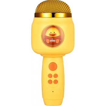 Караоке-мікрофон Animals Yellow бездротовий з ефектом зміни голосу Bluetooth, жовтий