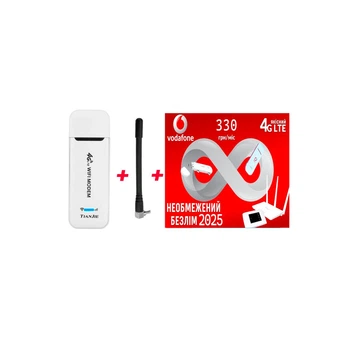 Високошвидкісний модем/роутер USB WI-FI 3G/4G LTE TianJie 3 в 1 +1 антена 4G(LTE) 4 db + Подарунок - сімкарта для інтернету Vodafone