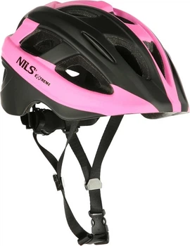Kask Nils Extreme MTW001-1 S 52 - 56 cm Czarno-różowy (5907695595819)