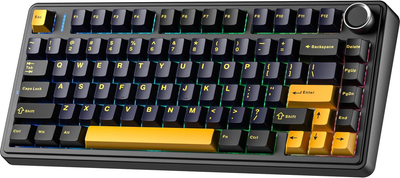 Клавіатура бездротова Aula F75 Black (6948391208626) ( Чорний )