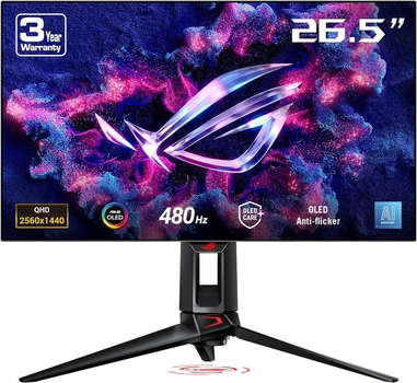 Монітор Asus 26.5" ROG Swift PG27AQDP (90LM0A20-B01A70) OLED Black 480Hz ( Чорний )