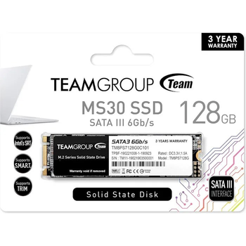 Накопичувач SSD 128 GB Team MS30 M.2 2280 SATAIII TLC (TM8PS7128G0C101) ( Team MS30 )