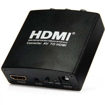 Конвертер PowerPlant (CA911479) HDCAV01 AV (3xRCA) - HDMI, черный ( Чорний )