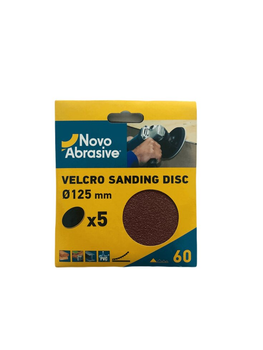 Круг шліфувальний самозачепний NovoAbrasive 125 мм Р60, 5шт (NASD12560)