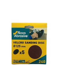 Круг шліфувальний самозачепний NovoAbrasive 125 мм Р240, 5шт (NASD125240)