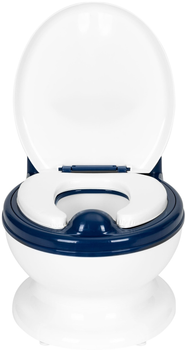 Дитячий горщик EcoToys зі щіткою синьо-білий (HA-P05 BLUE)