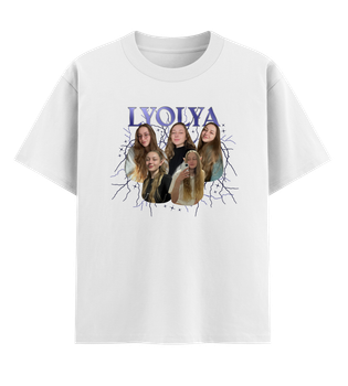 Футболка оверсайз Ponty Shop з вашим фото «Блискавки» M Біла