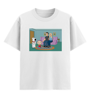 Футболка оверсайз Ponty Shop з вашим фото «Грифіни» ХЛ Біла