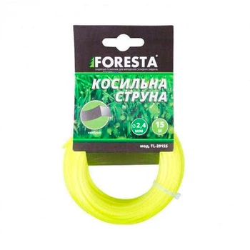 Леска для триммера Foresta квадратная 2,4 мм 15 м