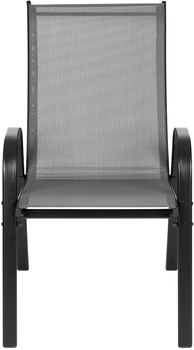 Zestaw krzeseł ogrodowych ModernHome by Multistore SC-092KD Dark Grey 2 szt (5905817001071)