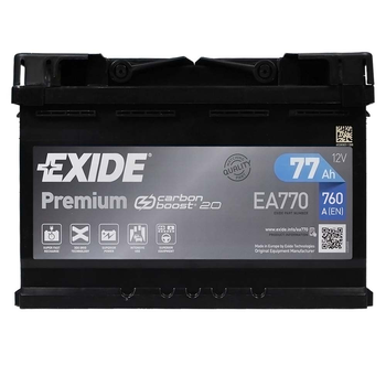 Автомобильный аккумулятор EXIDE Premium 77Аh 760Ah R+ EA770