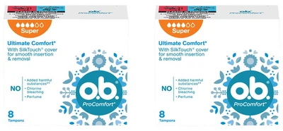 Набор тампонов o.b. ProComfort Super 8 шт х 2 пачки (3574660234343_1)