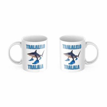 Подарочная чашка с принтом Тралалело Тралала (Tralalelo Tralala) 330 мл. Белый
