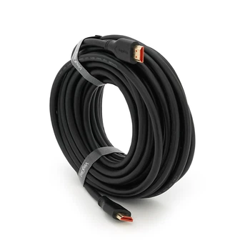 Кабель VEGGIEG HA-10 HDMI-HDMI 4K UHD, 10.0m, v2,0, OD-4.0mm, круглый, Black, коннектор Black-Metal, Box