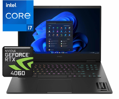Ноутбук (2024) для геймінгу HP Omen 16 i7-13620H/ 16GB / 512GB/ Win11x Licensed/ RTX4060 / 16.1" 144Hz
