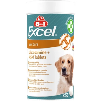 Витамины для собак для суставов с глюкозамином 8in1 Excel «Glucosamine + MSM» 55 шт/уп