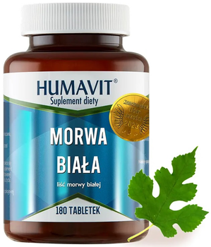 Suplement diety Humavit Morwa biała 180 tabletek (5903129300226)