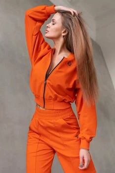 Жіночий бомбер на блискавці TOTALFIT A4-LD58 XL Помаранчевий