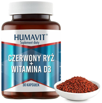 Suplement diety Humavit Czerwony ryż z witaminą D3 30 kapsułek (5903129300516) Suplement diety Humavit Czerwony ryż z witaminą D3 30 kapsułek (5903129300516)