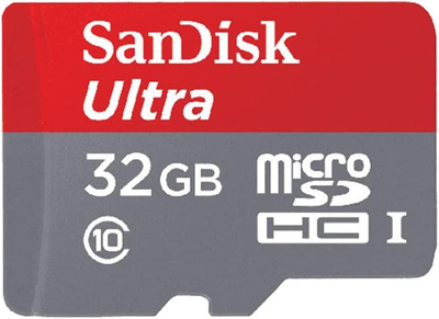 Карта памяти SanDisk microSDHC Ultra 32GB 120 Мб/с Class C10, UHS-I, A1