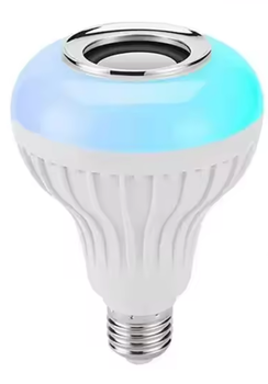 Светодиодная RGB лампочка с Bluetooth динамиком E27 12W на пульте