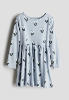 Платье для девочки светло-голубое Цветы H&M 92см (400010727)