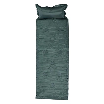 Матрац надувний для туризму та риболовлі з подушкою Memory Foam 175*60*2 см Зелений