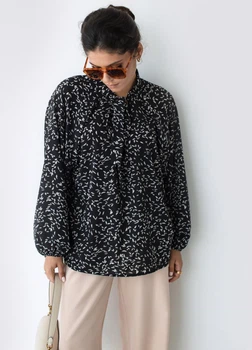 Блуза літня Oversize з принтованої віскози, XL-3XL