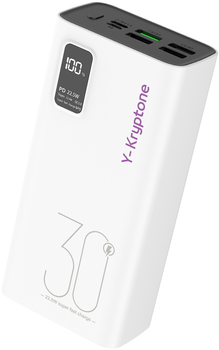 УМБ Y-Kryptone GT-33 30000 mAh 22.5W White (YK-GT33-WH)