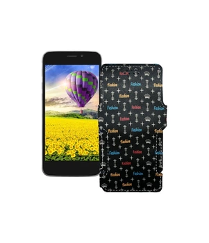 Чохол-книжка з екошкіри для телефону Impression ImSmart C501 Фешн чорний