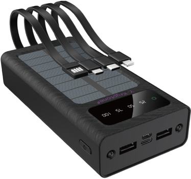 УМБ Y-Kryptone S-02 Solar Charge LED Light 20000 mAh Black (YK-S02SLC-B)