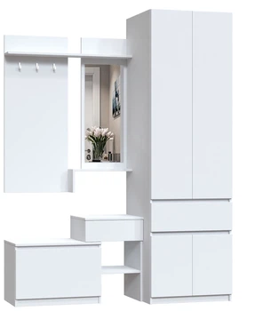 Прихожая Мастер Форм Брайт 1500х520х2000 мм Нимфея Альба (317969)