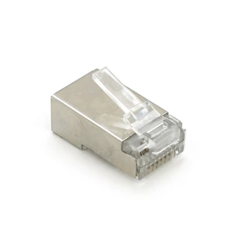 Коннектор Merlion RJ-45 8P8C FTP Cat-6 (50 шт/уп.) экранированный , двойной (позолоченые контакты) RJ45ML-2-50-CAT6-FTP