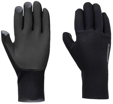 Рукавички Shimano Chloroprene EXS водонепроникні для риболовлі, титанове покриття, Black M
