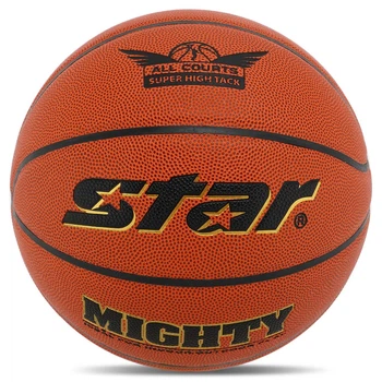 Баскетбольный мяч №7 STAR MIGHTY Полиуретан для зала для улицы оранжевый BB4597