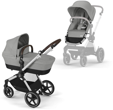 Універсальна коляска 2 в 1 Cybex Eos Lux SLV Stone Grey, 4063846477968