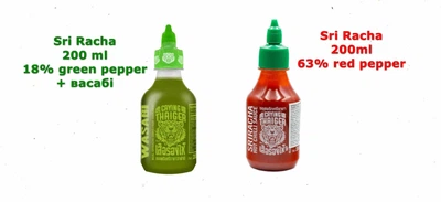 Набір соусів Sri racha Crying Thaiger. Chili 63% та з васабі 18%. 2 x 200ml