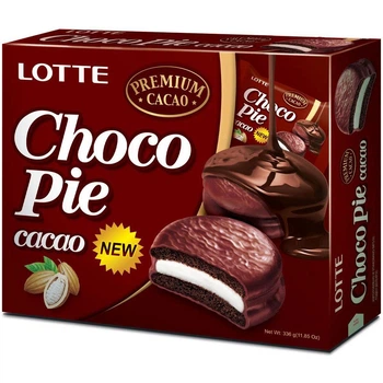 Пирожное Lotte Choco Pie Cacao шоколадное 336 г